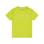 Iceberg Kids T-Shirt Lime con Stampa Logo per Bambini
