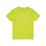 Iceberg Kids T-Shirt Lime con Stampa Logo per Bambini