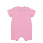 Moschino Kids Pagliaccetto Rosa con Bottoni Apertura Spalla e Stampa Logo Teddy per Neonate