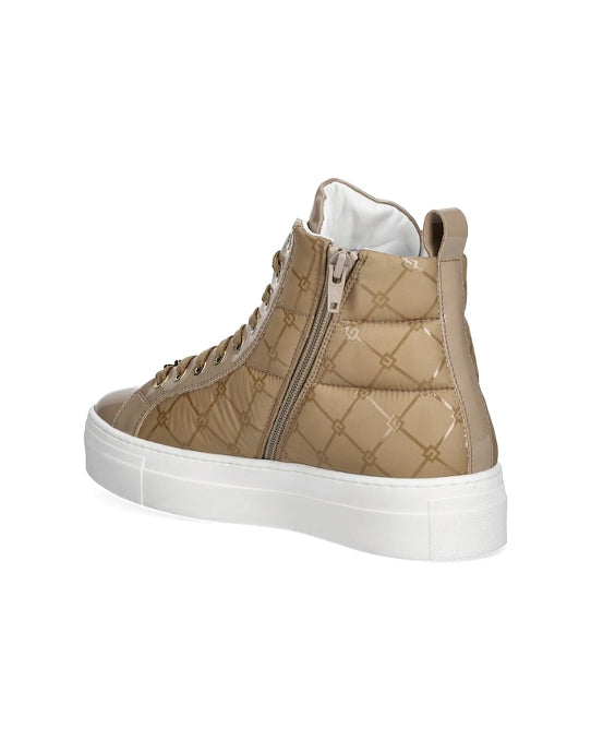 Elisabetta Franchi La Mia Bambina Sneakers Miele con Logo Losanga per Bambine