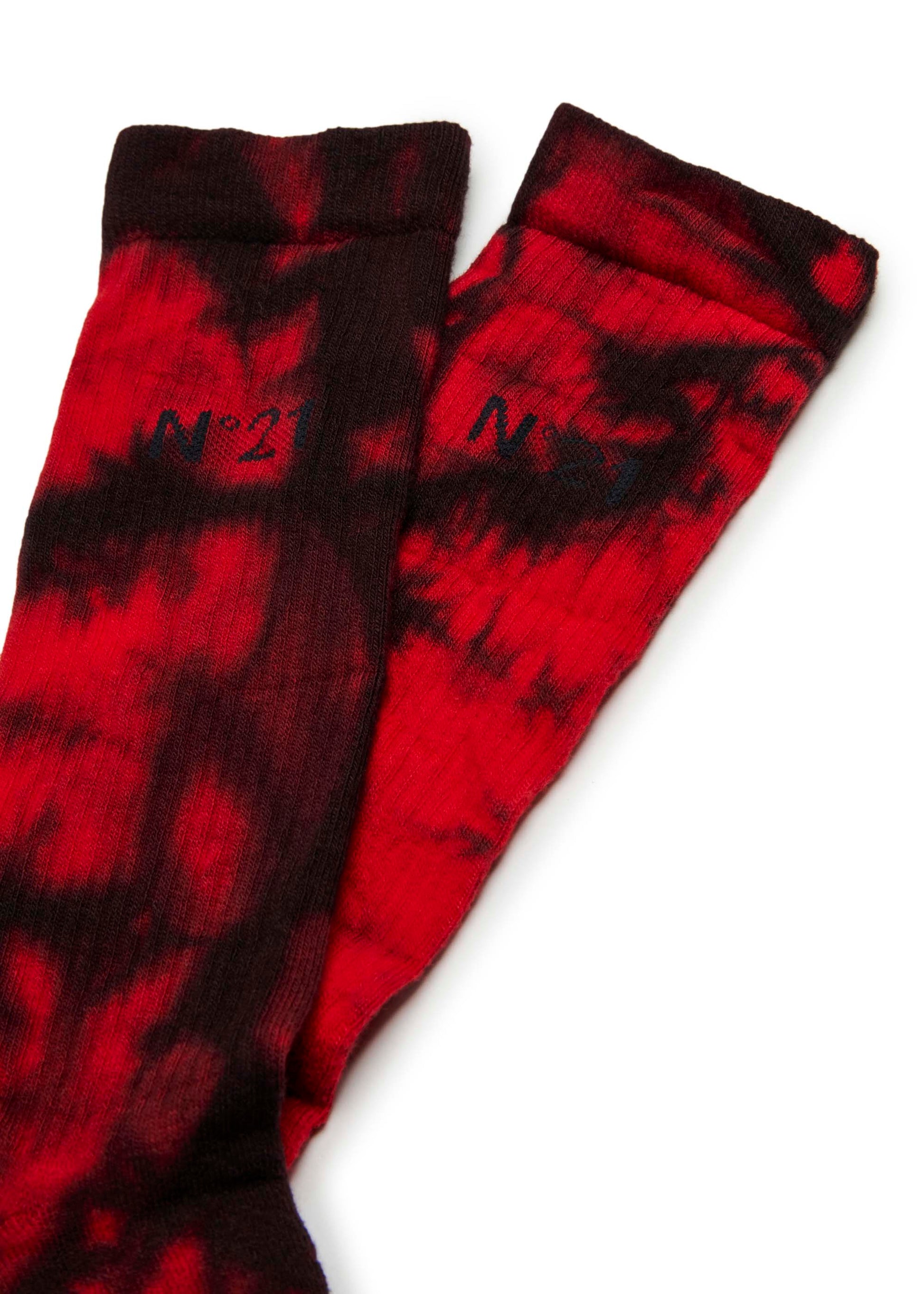 N°21 Kids Calzino Tie Dye Rosso per Bambini