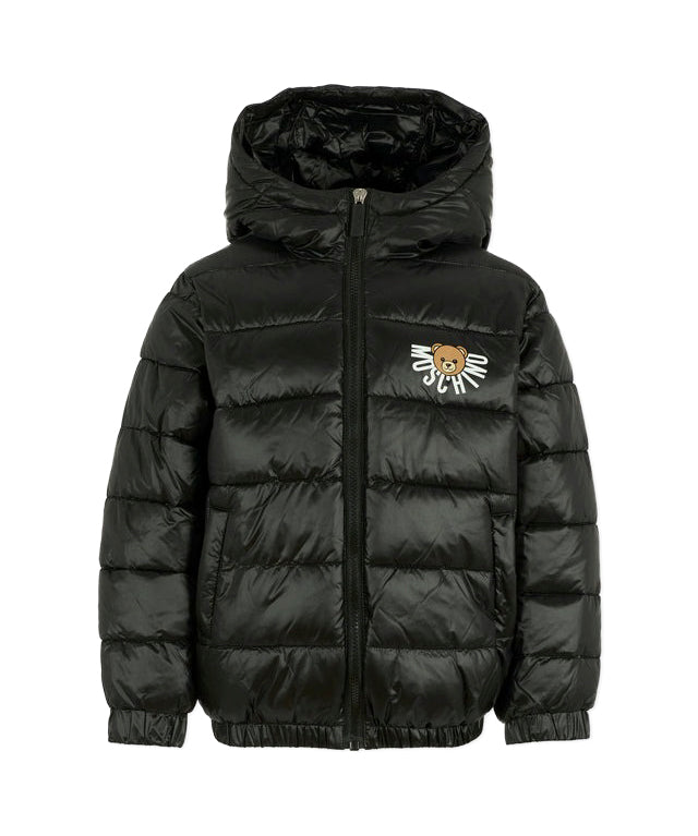 Moschino Kids Giubbino Nero con Logo