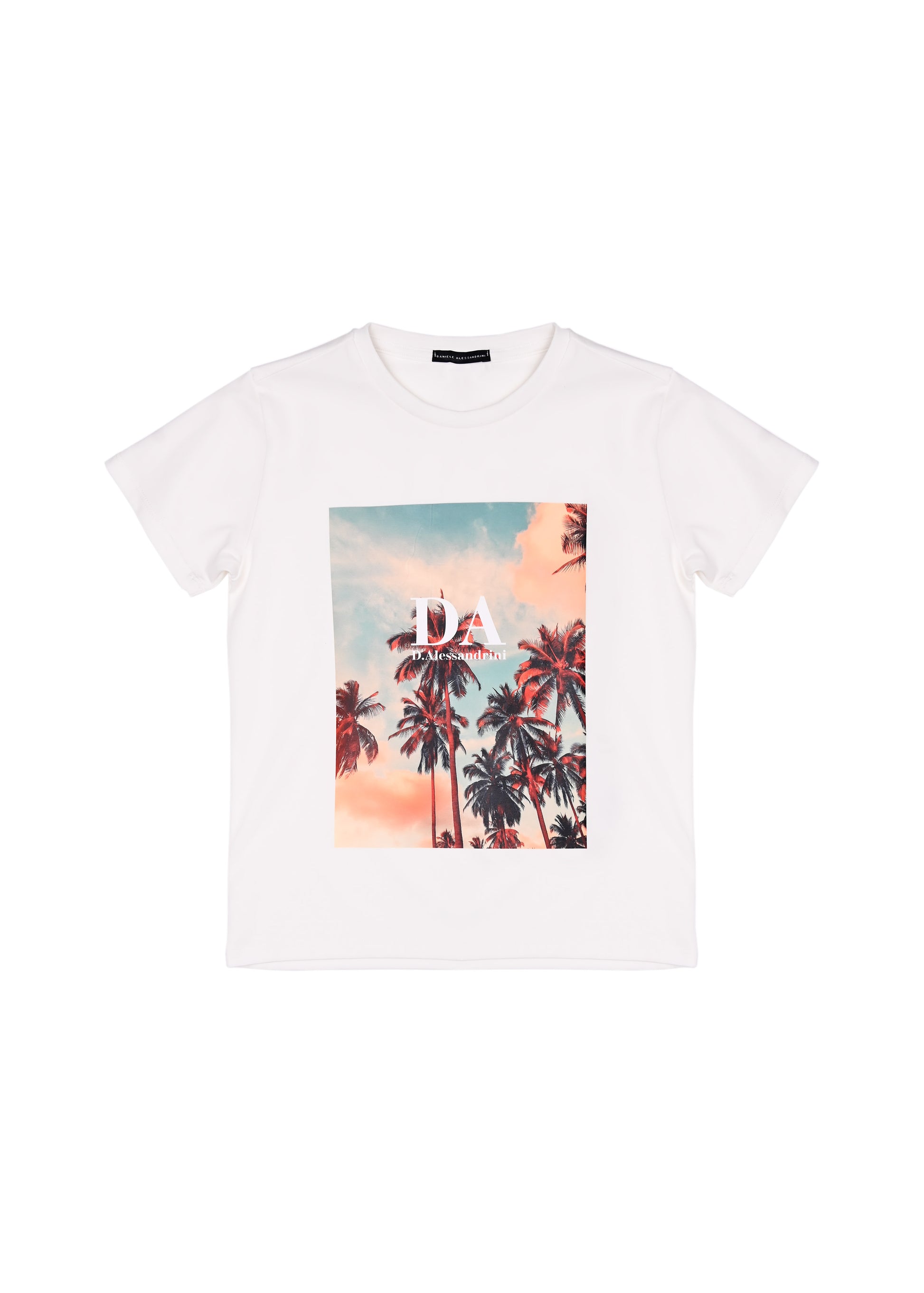 Daniele Alessandrini T-shirt Bianca con Stampa per Bambini