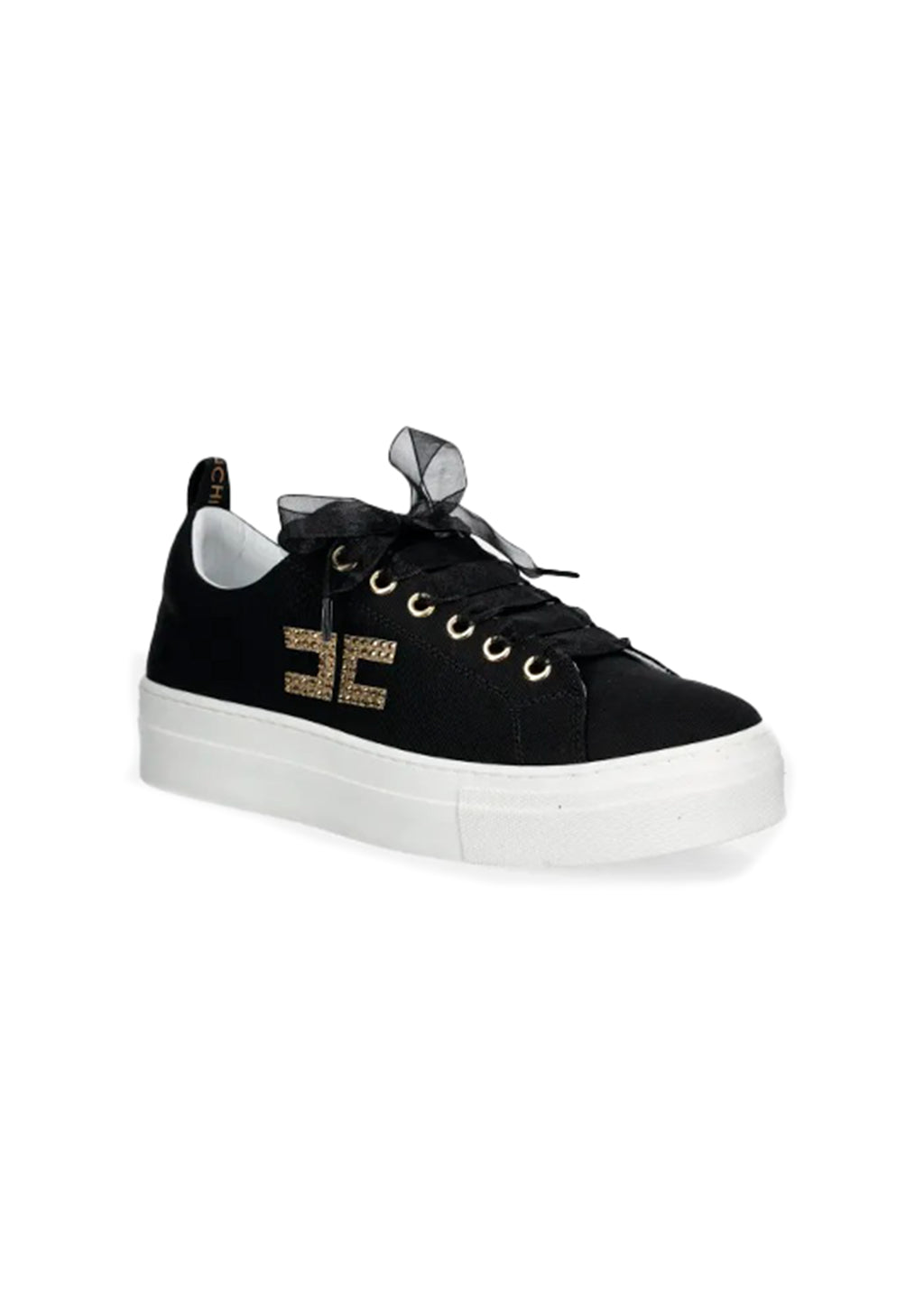 Elisabetta Franchi La Mia Bambina Sneakers Nero con Logo per Bambine
