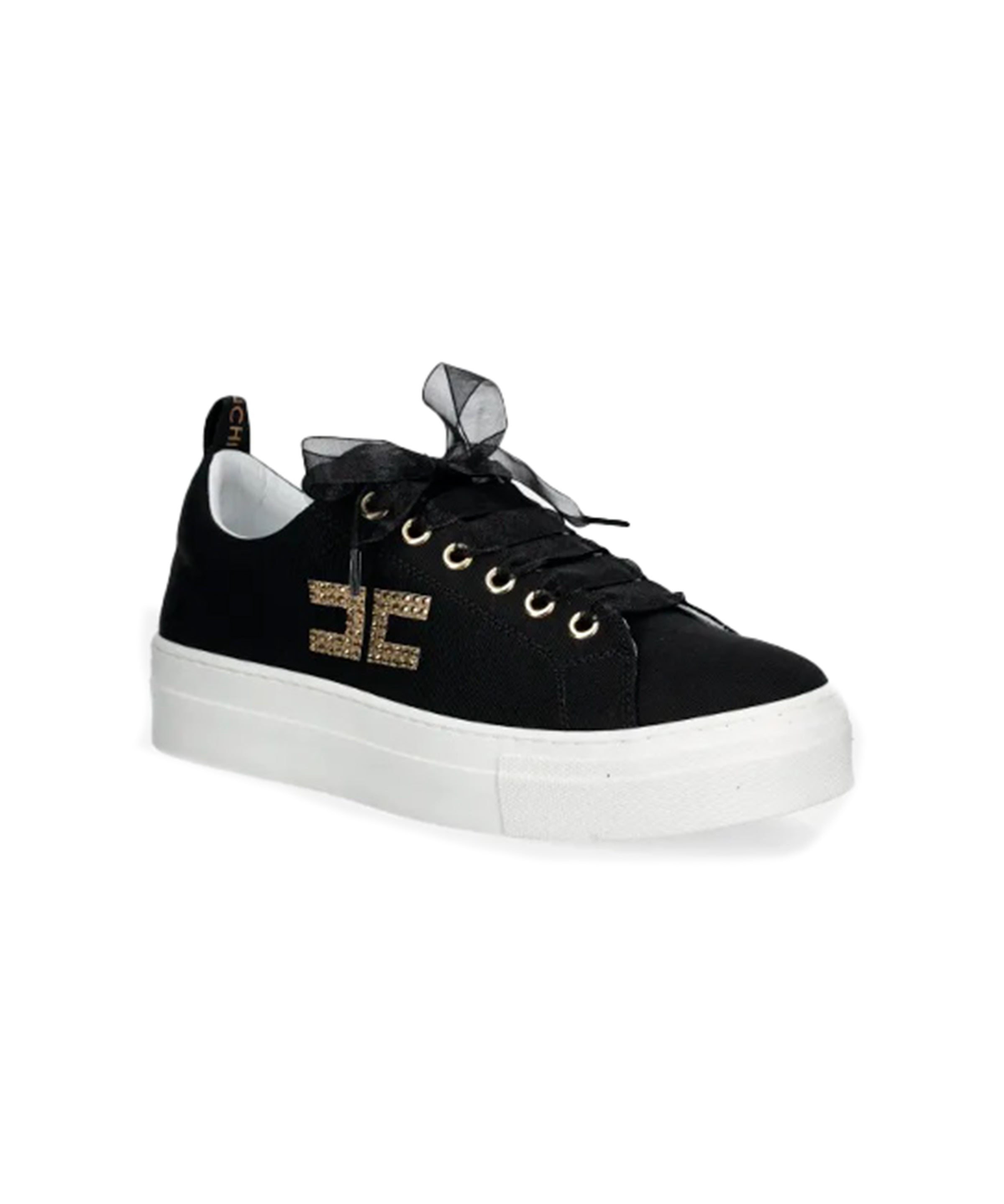 Elisabetta Franchi La Mia Bambina Sneakers Nero con Logo per Bambine