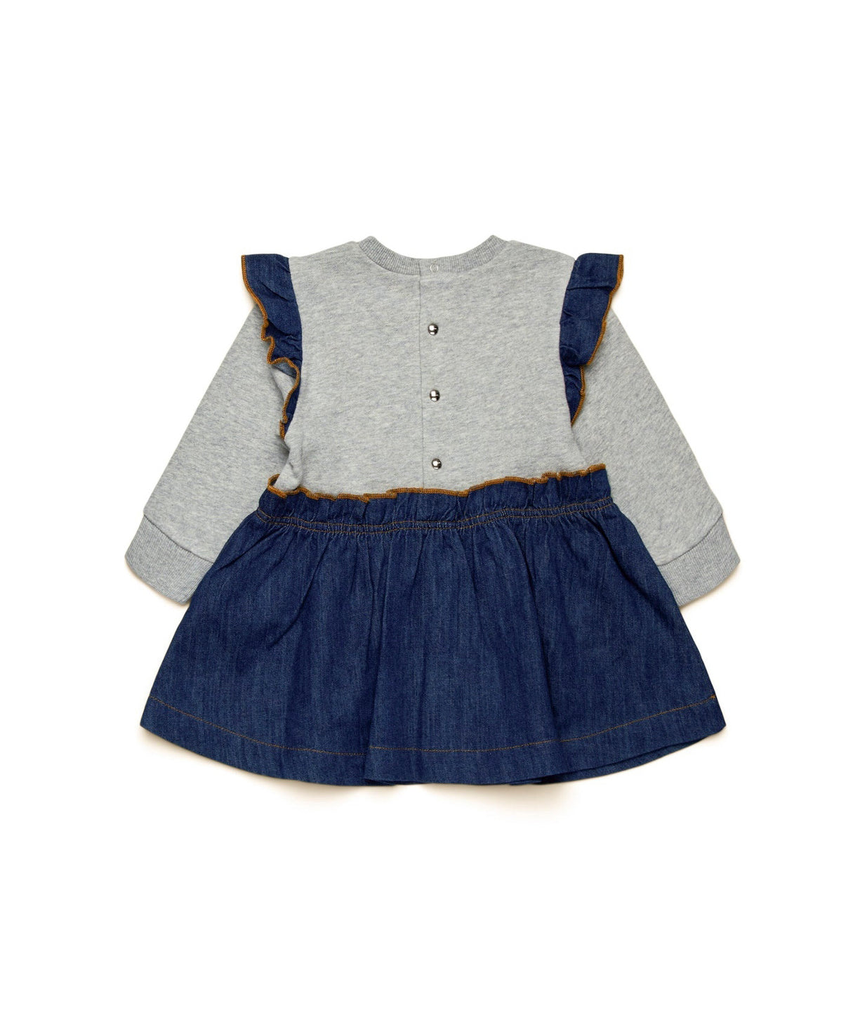 Diesel Kids Abito in Felpa con Denim per Neonate (retro)