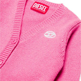Diesel Kids Cardigan Fucsia con Oval D per Neonate (dettaglio)
