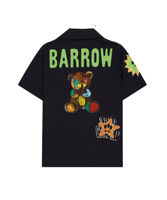 Barrow Kids Camicia Nera con Patches per Bambini