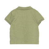 Moschino Kids Polo Verde con Logo Teddy Bear per Neonati