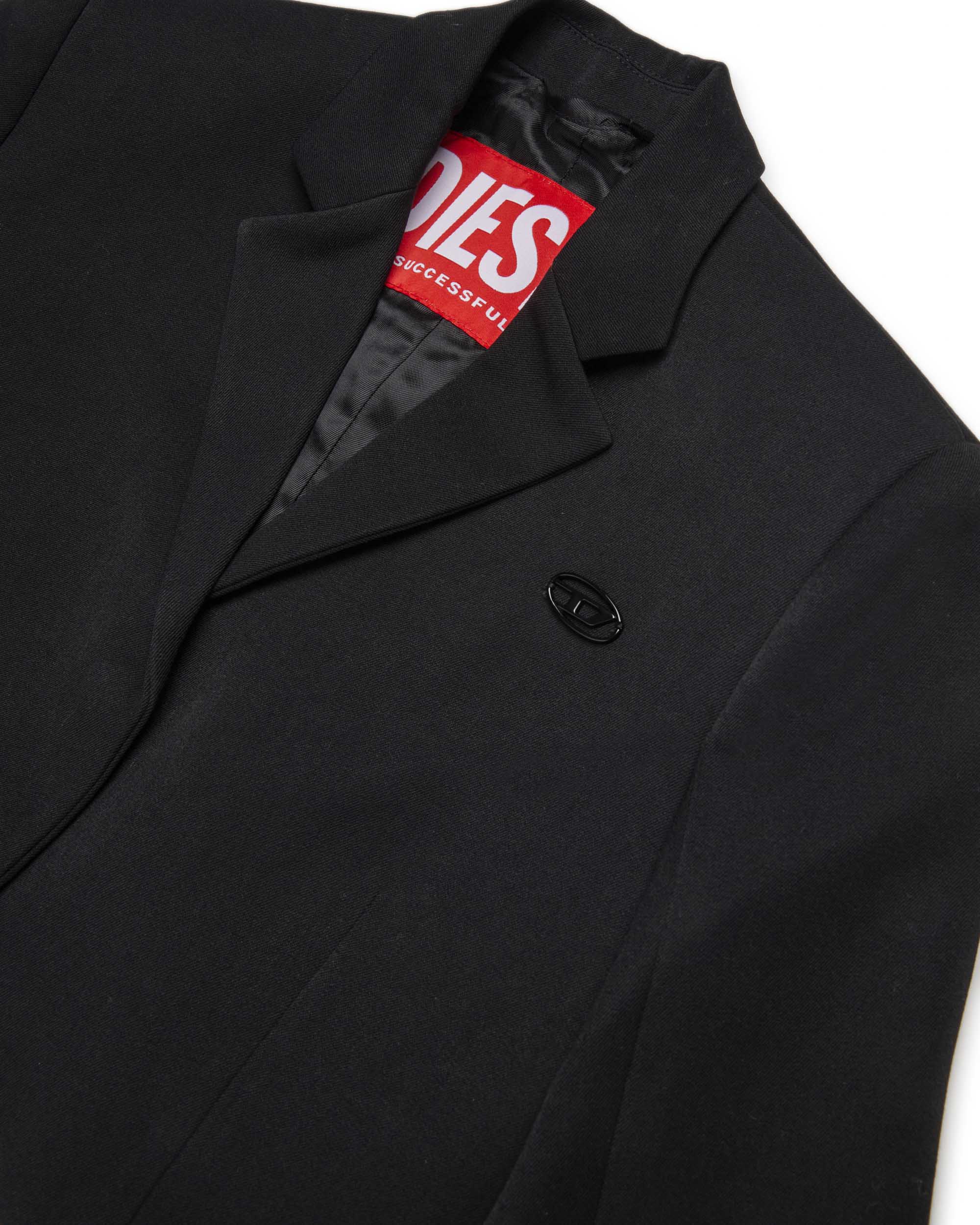 Diesel Kids Giacca Crop Nera per Bambine