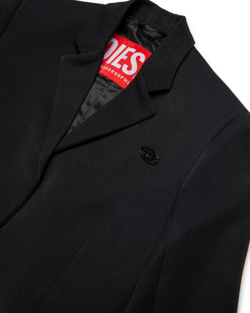 Diesel Kids Giacca Crop Nera per Bambine