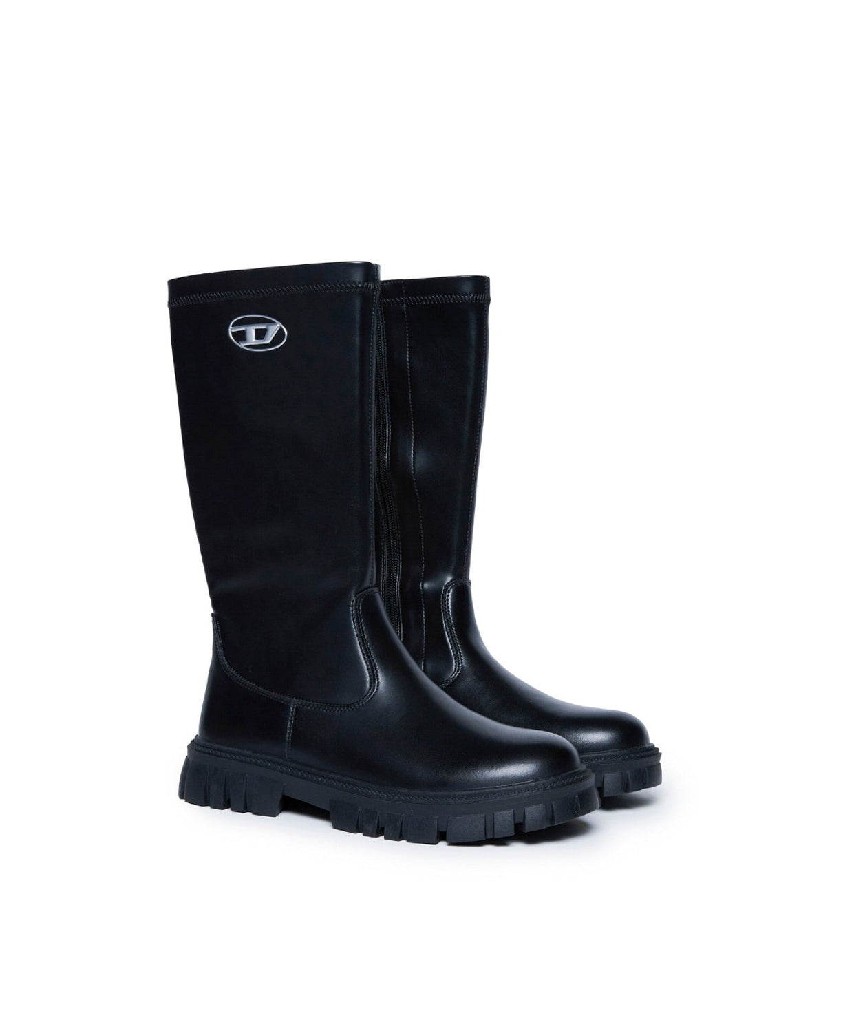 Diesel Kids Stivali Neri D-Hammer KNT per Bambine 