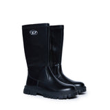 Diesel Kids Stivali Neri D-Hammer KNT per Bambine 