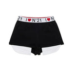 N°21 Kids Short in Felpa Nero