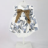 Barcellino Dress with Culotte Pattern White/Blue for Baby Girls