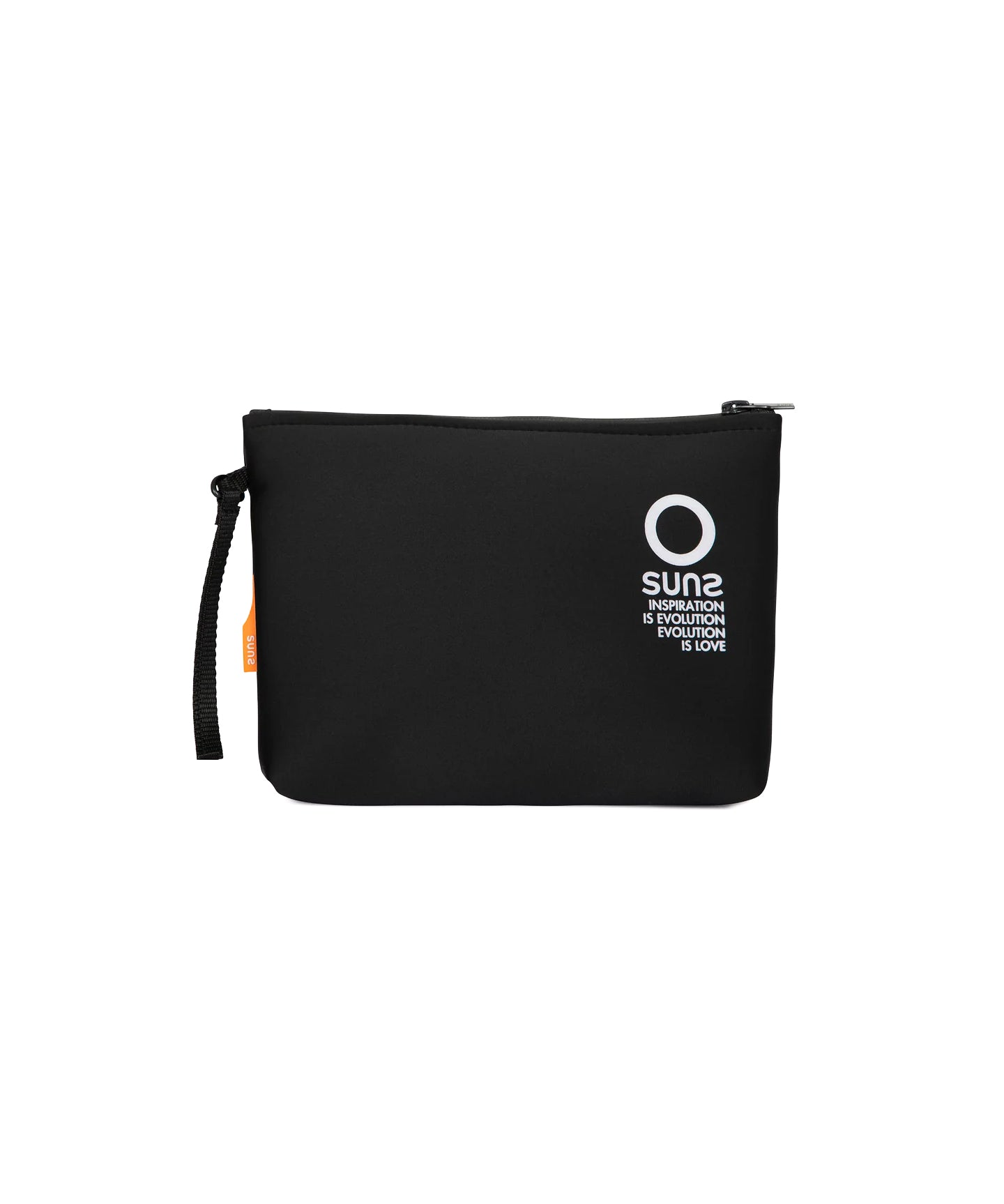Suns Kids Pochette Nera con Stampa Logo e Zip per Bambini