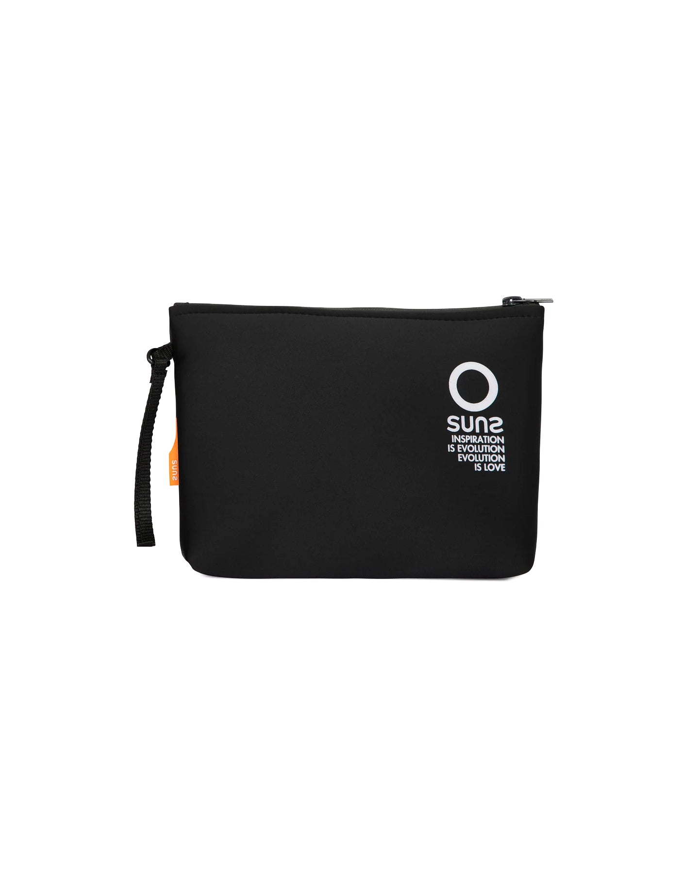Suns Kids Pochette Nera con Stampa Logo e Zip per Bambini