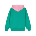 MSGM Kids Felpa Verde/Rosa con Stampa per Bambine (retro)