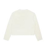 MAX&Co. Kids Maglione Girocollo Panna con Maxi Patch Logo Multicolore per Bambine