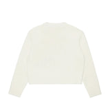 MAX&Co. Kids Maglione Girocollo Panna con Maxi Patch Logo Multicolore per Bambine