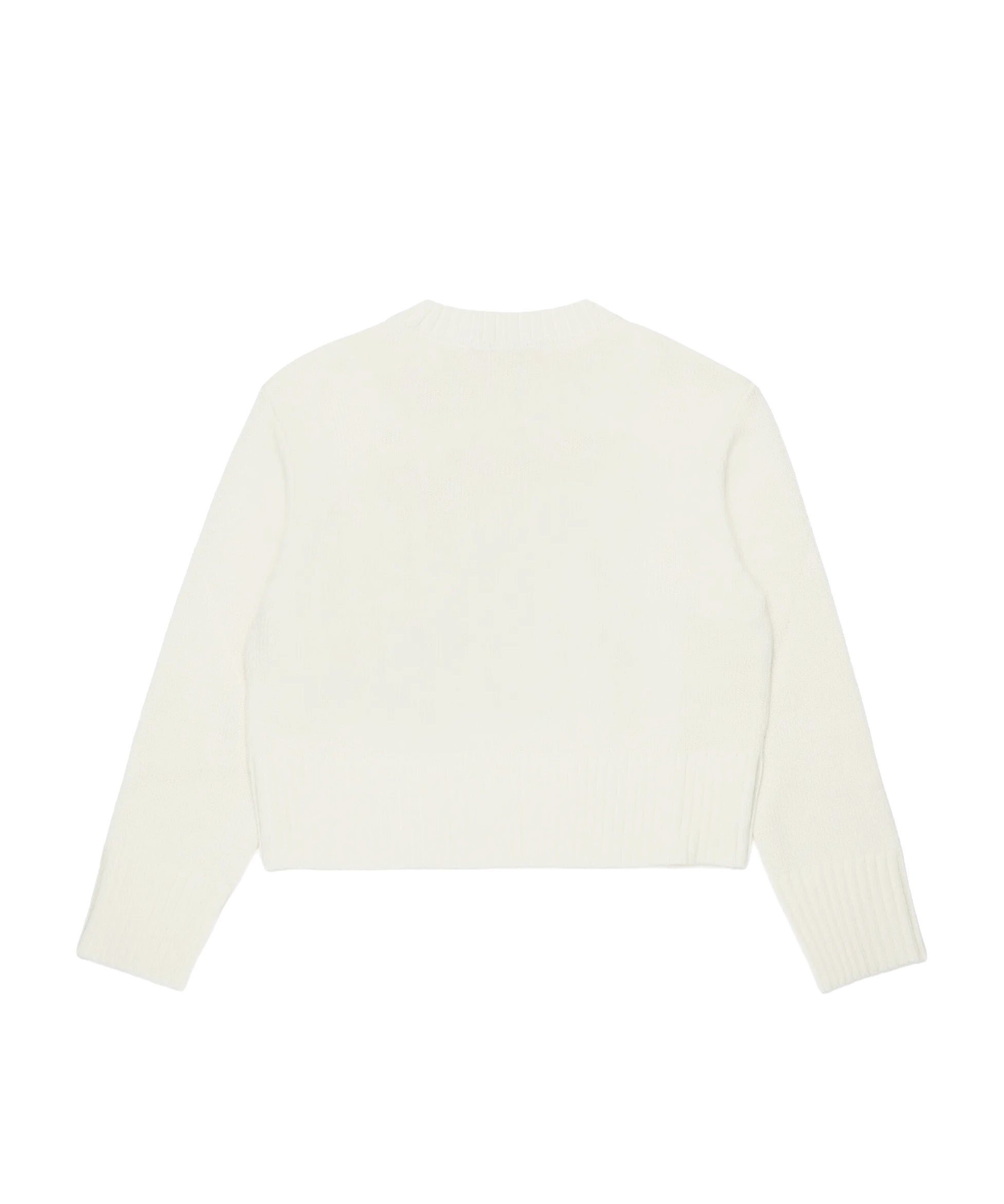 MAX&Co. Kids Maglione Girocollo Panna con Maxi Patch Logo Multicolore per Bambine