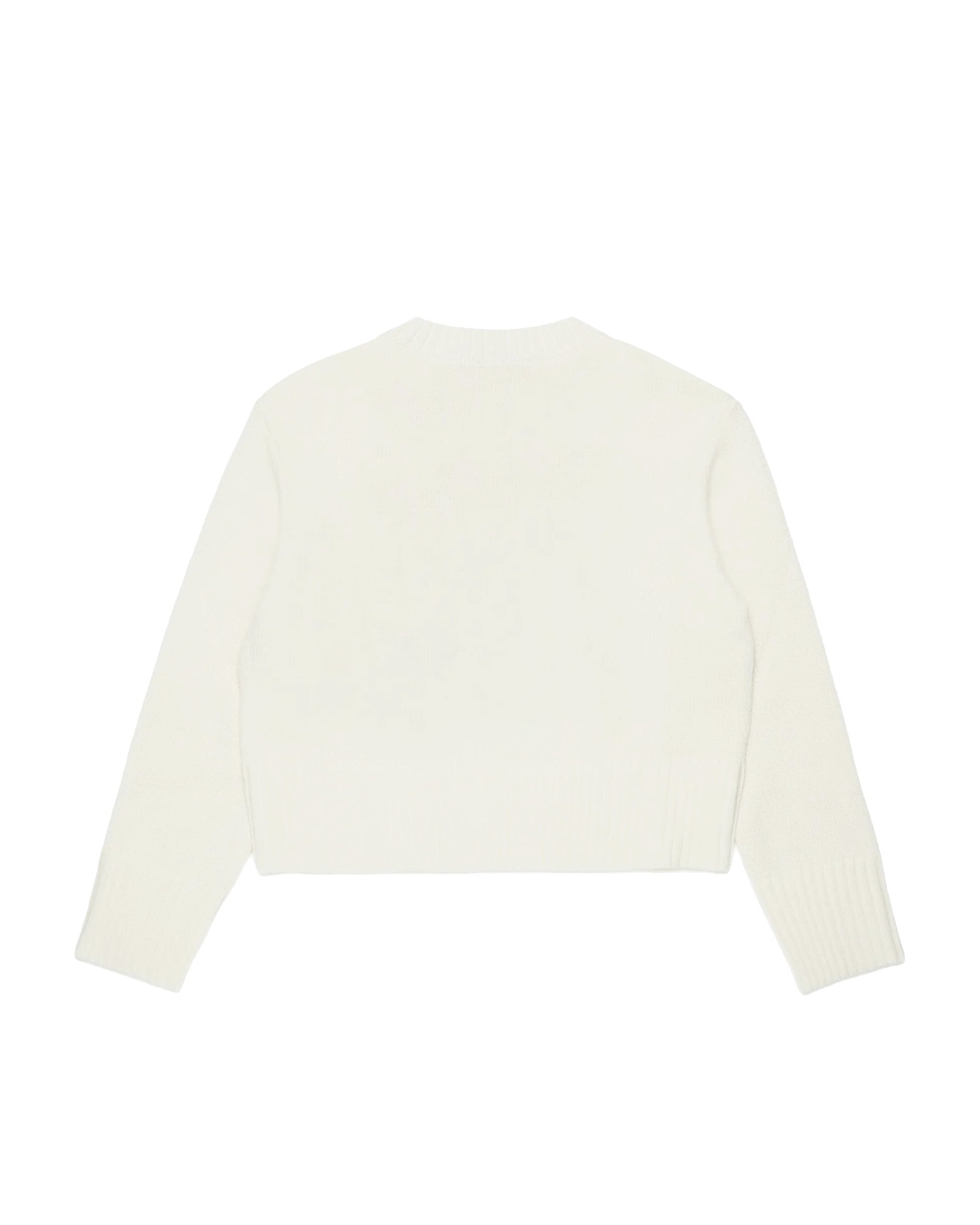 MAX&Co. Kids Maglione Girocollo Panna con Maxi Patch Logo Multicolore per Bambine