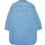 Diesel Kids Abito Denim con Patch Oval D per Bambine