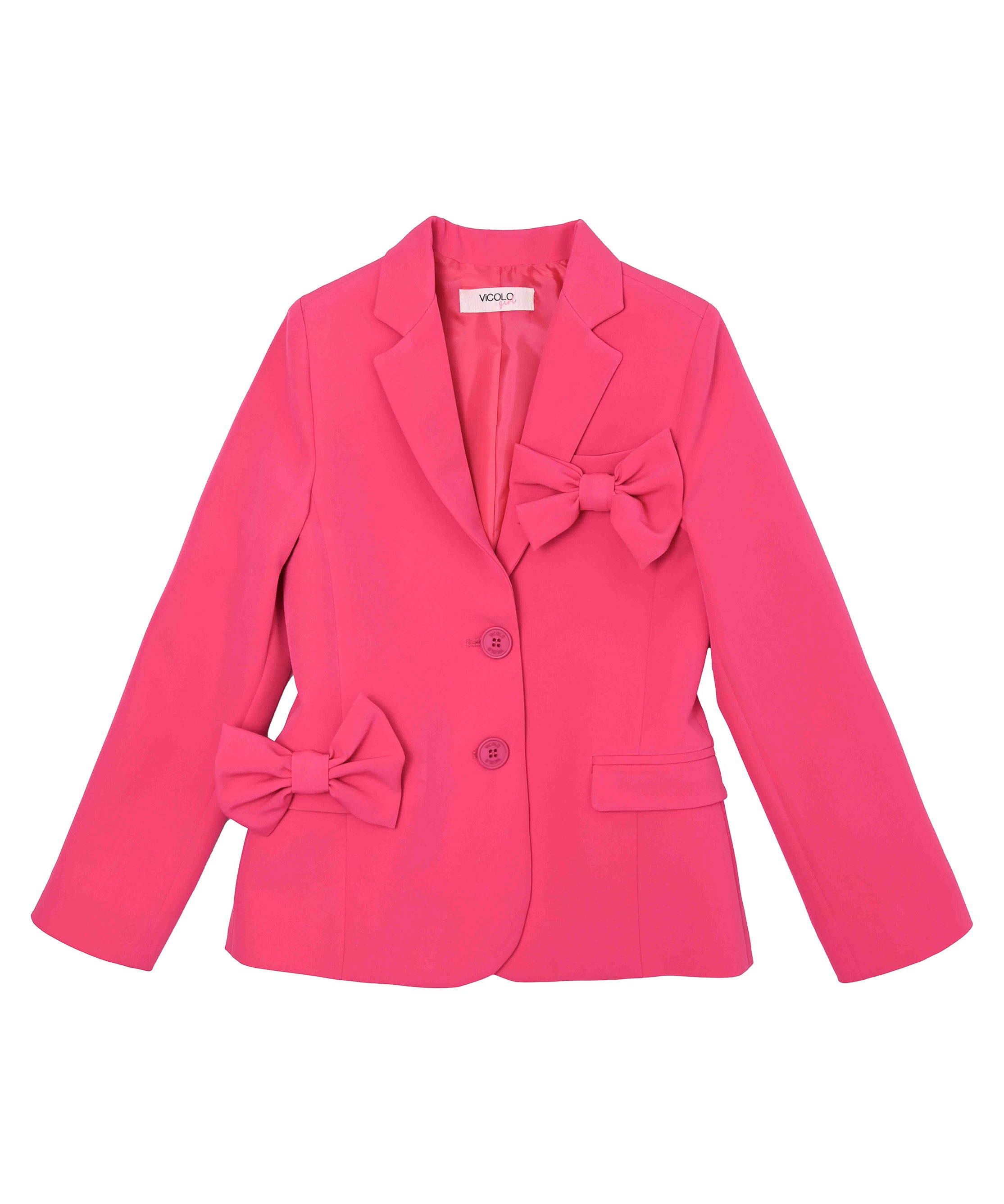 Vicolo Kids Giacca Blazer Fucsia con Fiocchi per Bambine