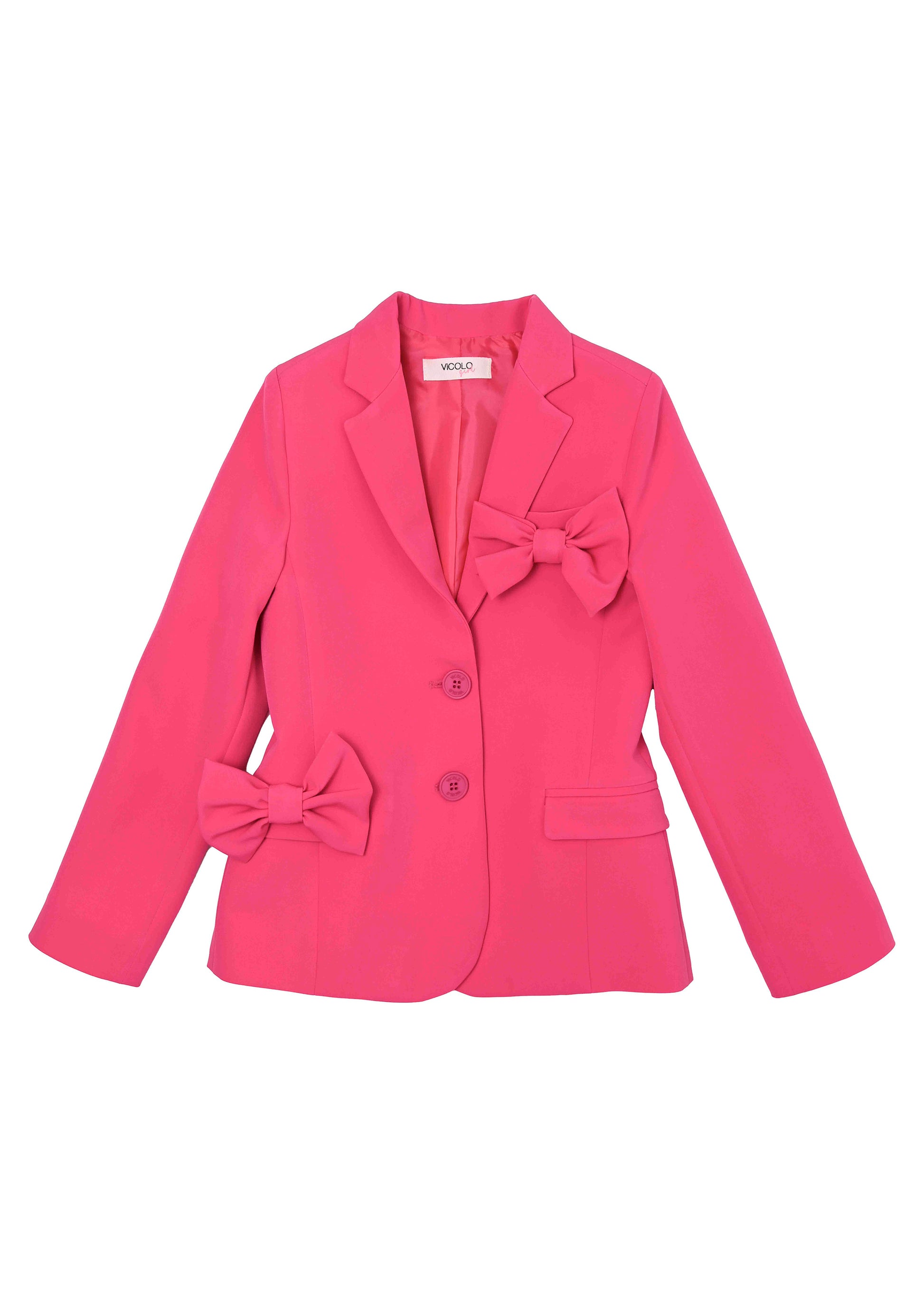 Vicolo Kids Giacca Blazer Fucsia con Fiocchi per Bambine