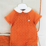 Le Coconne Pagliaccetto Albicocca per Neonati (fronte)