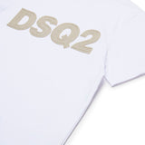 Dsquared2 Kids White T-shirt with Logo Embroidery for Children