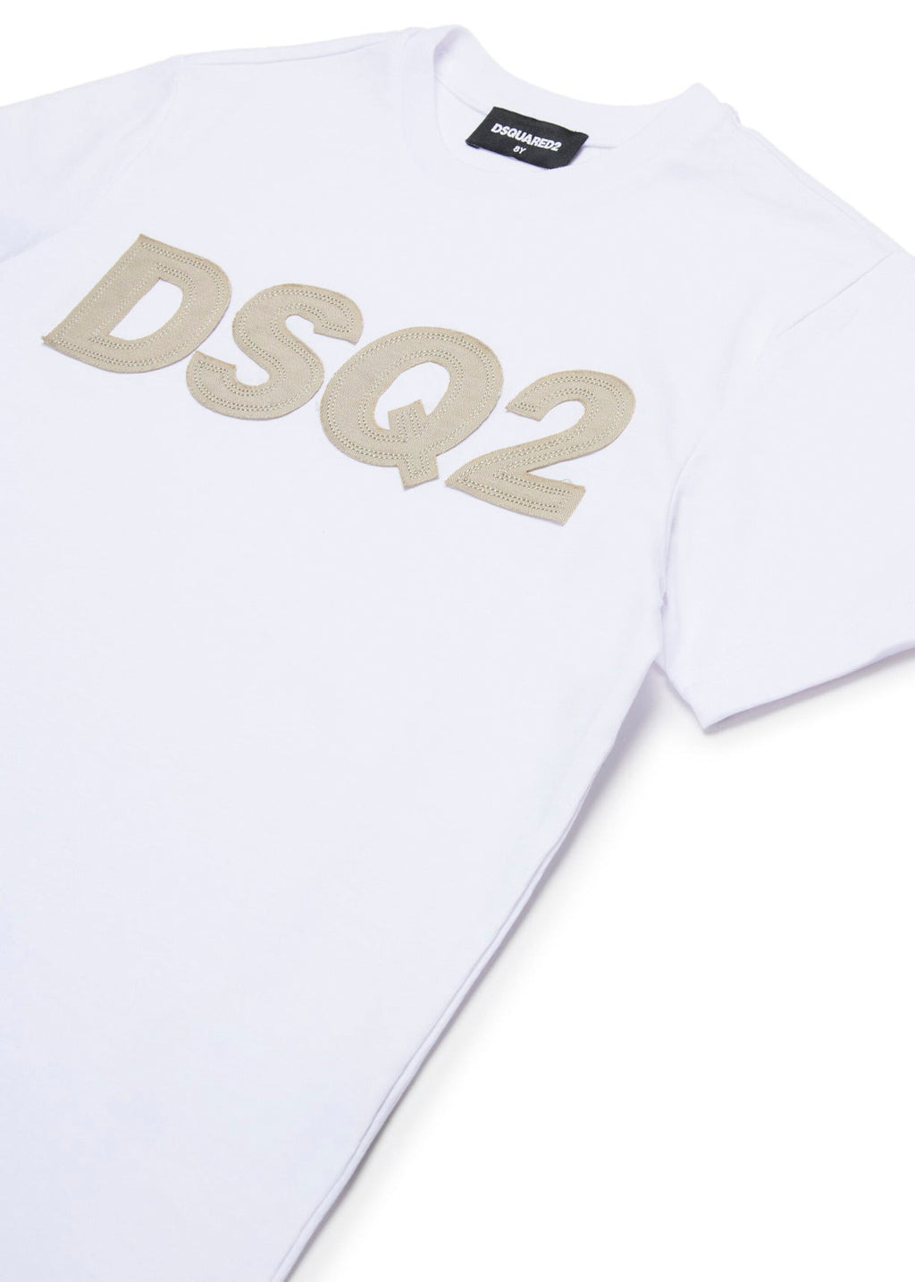 Dsquared2 Kids T-shirt Bianca con Ricamo Logo per Bambini