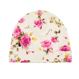 Blumarine Kids Cappello Beige e Rosa Fantasia Rose per Neonate