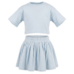 Vicolo Kids Completo Celeste con Logo Brillantinato per Bambine