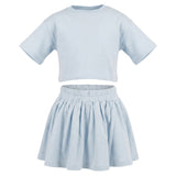 Vicolo Kids Completo Celeste con Logo Brillantinato per Bambine
