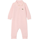 Lacoste Kids Tutina Polo Rosa e Panna con Logo Neonate