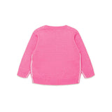 Diesel Kids Cardigan Fucsia con Oval D per Neonate (retro)