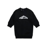 Dsquared2 Kids Abito in Felpa Nero con Stampa ICON per Neonate