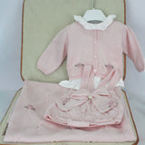 Marlù Completo Rosa con Fiocco per Neonate