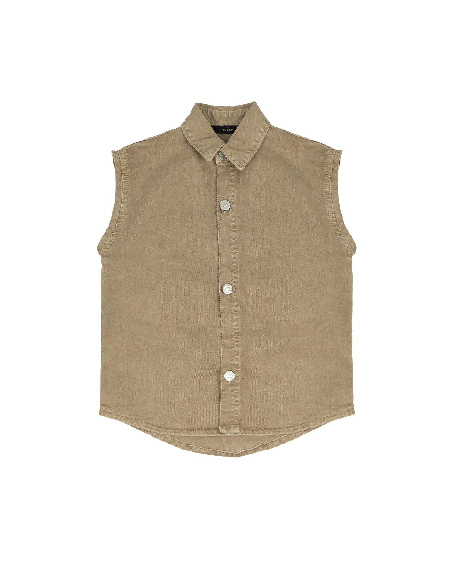 I'M Brian Kids Camicia Beige Smanicata per Bambini