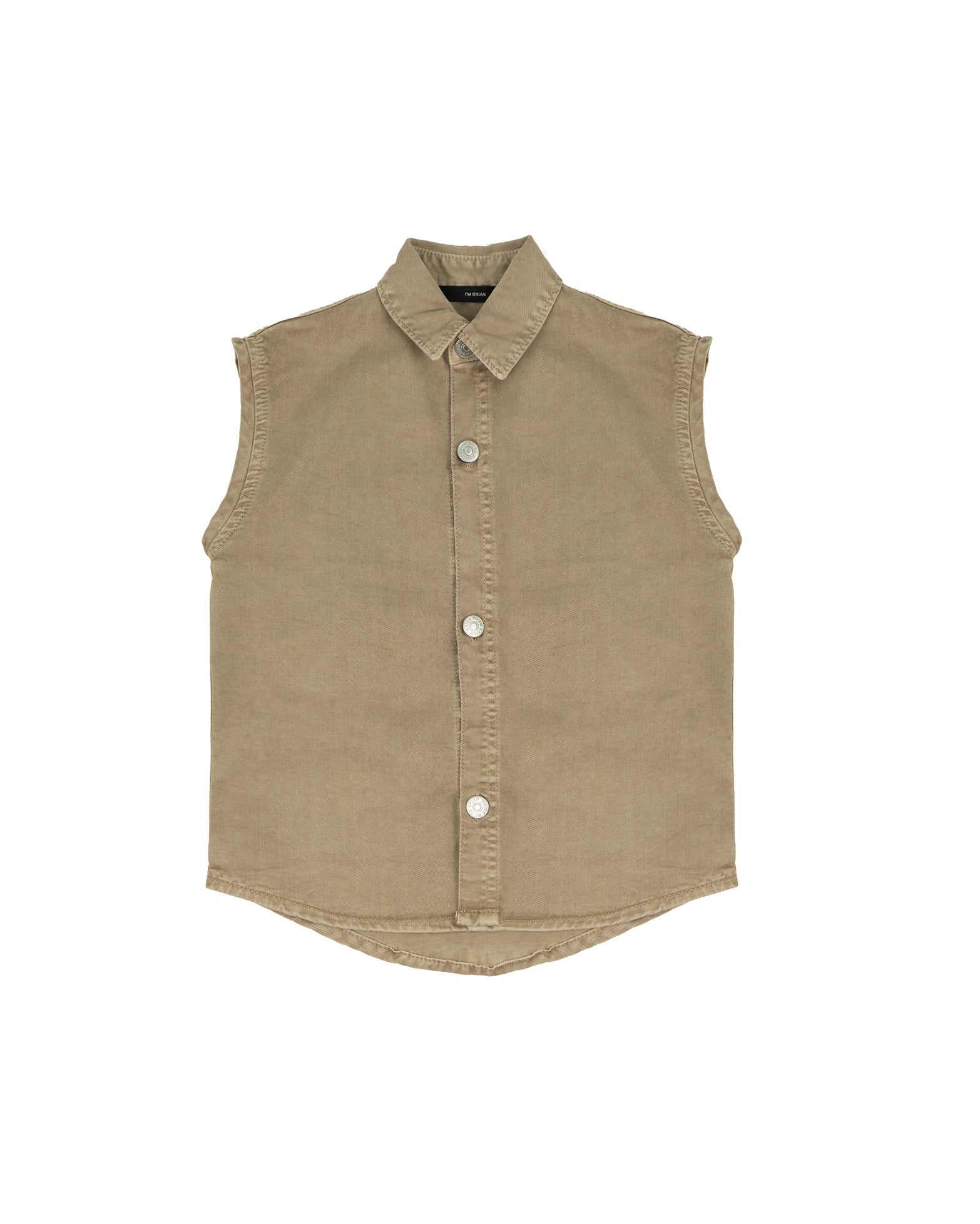 I'M Brian Kids Camicia Beige Smanicata per Bambini