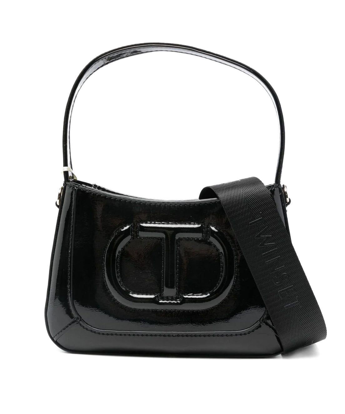 Twinset Kids Borsa Nera con Tracolla Rimovibile per Bambine