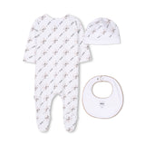 Boss Kids Tutina con Cappellino e Bavetta Bianco con Fox per Neonati (retro)