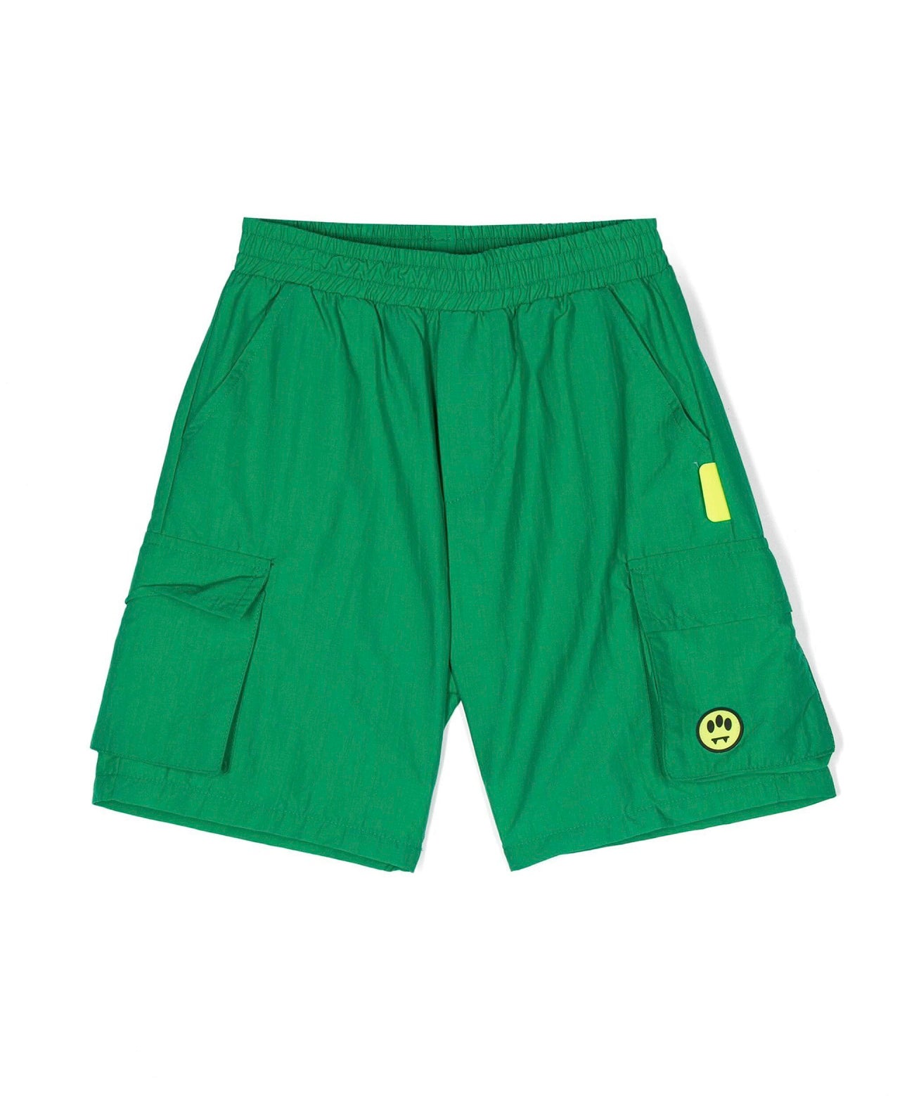 Barrow Kids Short Verde in Nylon per Bambini frontale 