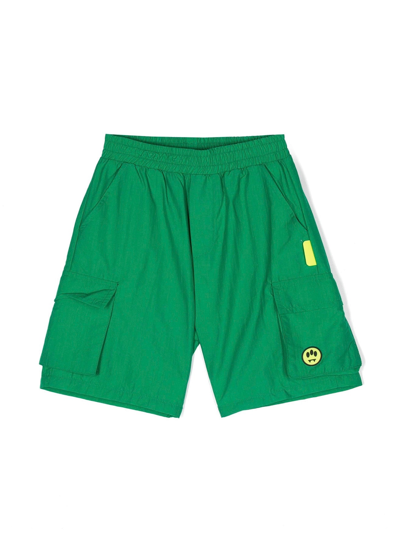 Barrow Kids Short Verde in Nylon per Bambini frontale 