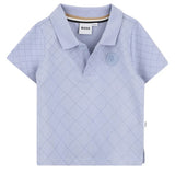Hugo Boss Kids Polo Grigio Polvere con Logo per Neonati