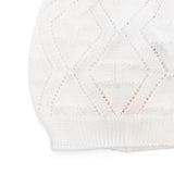 Elisabetta Franchi My Little Girl Cream Hat Pointelle for Newborns