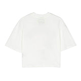 Barrow Kids T-Shirt Bianca con Stampa Logo per Bambine