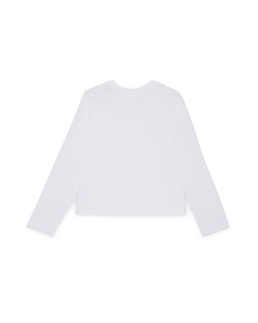 Diesel Kids T shirt Manica Lunga Bianca con Oval D per Bambini