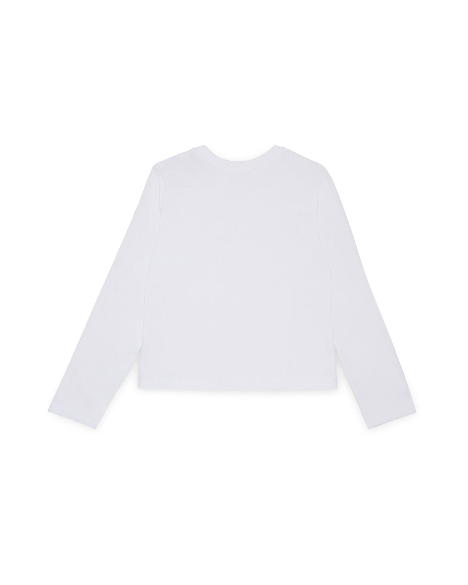 Diesel Kids T shirt Manica Lunga Bianca con Oval D per Bambini